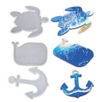 Coasters cu temă marină – matriță, mulaj din silicon – cod:850